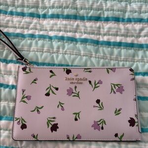 Kate Spade Floral Wristlet - Lavender and Green NWOT
